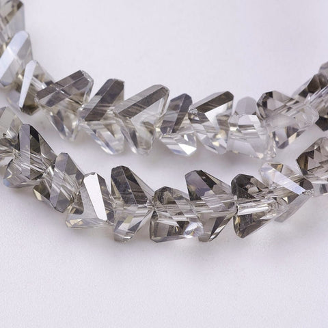 DARK GREY Glass Beads, Faceted, Triangle, 5x4.5x6mm Glass Beads, Faceted, Triangle, 5x4.5x6mm