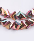 ROSE GOLD Glass Beads, Faceted, Triangle, 5x4.5x6mm Glass Beads, Faceted, Triangle, 5x4.5x6mm