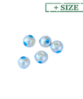 Glass Beads Pearlized with Painted Evil Eyes Round Glass Beads Pearlized with Painted Evil Eyes Round
