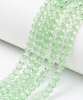 PALE GREEN Glass Beads Strands, Faceted, Rondelle, 6x5mm Glass Beads Strands, Faceted, Rondelle, 6x5mm