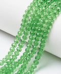 LIME Glass Beads Strands, Faceted, Rondelle, 6x5mm Glass Beads Strands, Faceted, Rondelle, 6x5mm