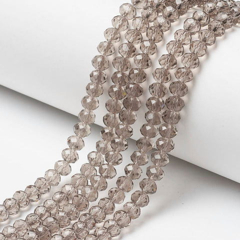 TAN Glass Beads Strands, Faceted, Rondelle, 6x5mm Glass Beads Strands, Faceted, Rondelle, 6x5mm