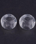 CLEAR Glass European Beads, Large Hole Beads, Rondelle 14-15mm Glass European Beads, Large Hole Beads, Rondelle 14-15mm