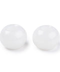 WHITE Glass European Beads, Large Hole Beads, Rondelle 14-15mm Glass European Beads, Large Hole Beads, Rondelle 14-15mm