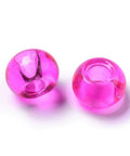 MAGENTA Glass European Beads, Large Hole Beads, Rondelle 14-15mm Glass European Beads, Large Hole Beads, Rondelle 14-15mm