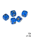 Glass Evil Eye Cube Bead, 10mm Glass Evil Eye Cube Bead, 10mm
