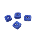 Glass Evil Eyes Slider / Connector Beads Square Shape Hand Painted Blue 15x7mm Glass Evil Eyes Slider / Connector Beads Square Shape Hand Painted Blue 15x7mm