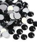 Glass Flat Back Rhinestone, Grade A, Back Plated, Faceted, Half Round, Jet Glass Flat Back Rhinestone, Grade A, Back Plated, Faceted, Half Round, Jet