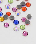MIXED COLORS Glass Hotfix Rhinestones – Flat Back, Faceted Round SS12 Glass Hotfix Rhinestones – Flat Back, Faceted Round SS12