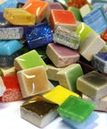 MIX Glass Mosaic Tiles – 25x25mm Mixed Finish Glass Mosaic Tiles – 25x25mm Mixed Finish