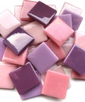 PURPLES Glass Mosaic Tiles – 25x25mm Mixed Finish Glass Mosaic Tiles – 25x25mm Mixed Finish