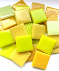GOLDEN HAZE Glass Mosaic Tiles – 25x25mm Mixed Finish Glass Mosaic Tiles – 25x25mm Mixed Finish