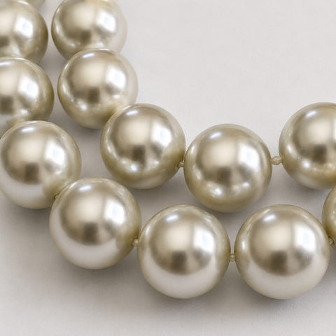 CHAMPAGNE Glass Pearl Beads, Round, 16mm Glass Pearl Beads, Round, 16mm