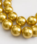 GOLDEN Glass Pearl Beads, Round, 16mm Glass Pearl Beads, Round, 16mm