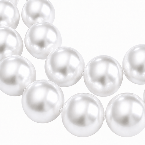 WHITE Glass Pearl Beads, Round, 16mm Glass Pearl Beads, Round, 16mm
