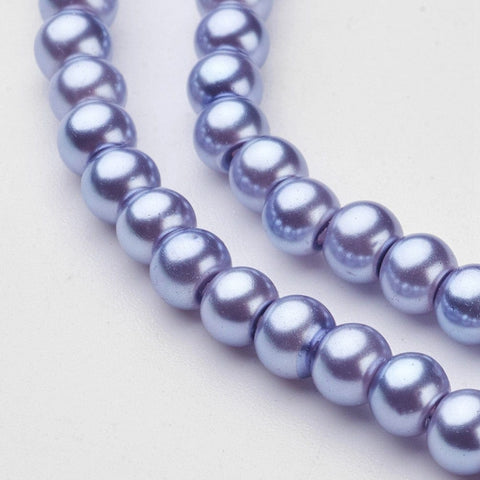 CORN BLUE Glass Pearls, 4mm Glass Pearls 4mm Gold 