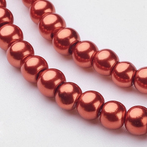 CHOCOLATE Glass Pearls, 4mm Glass Pearls 4mm Gold 
