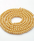 KHAKI Glass Pearls, 4mm Glass Pearls 4mm Gold 