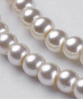 CREAMY WHITE Glass Pearls, 4mm Glass Pearls 4mm Gold 