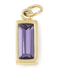 MEDIUM PURPLE Glass Pendants, Ion Plating 304 Stainless Steel Rectangle Charms, Real 18K Gold Plated, 11x4x3.5mm Glass Pendants, Ion Plating 304 Stainless Steel Rectangle Charms, Real 18K Gold Plated, 11x4x3.5mm