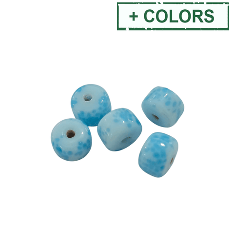 Glass Tube Beads 7x10mm Glass Tube Beads 7x10mm
