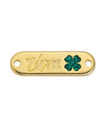 24KT. GOLD PLATED Gold Plated Alloy Link Luck / Τύχη with Clover, 24x7mm Gold Plated Alloy Link Luck / Τύχη with Clover, 24x7mm