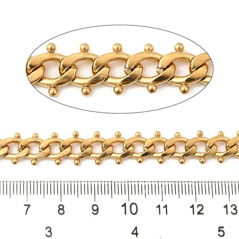 Golden 304 Stainless Steel Cable Chain – IP Plated Unwelded Jewellery Chain Golden 304 Stainless Steel Cable Chain – IP Plated Unwelded Jewellery Chain