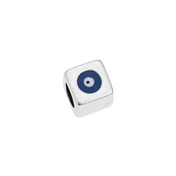 SILV.ANT/DARK BLUE (GQB8053-SDK) (GQB8053-S-X) Alloy Bead cube 8mm with eye Φ5mm (2 PC) (GQB8053-S-X) Alloy Bead cube 8mm with eye Φ5mm (2 PC)