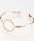 (GQB8841-G) Brass Cuff Bangle, 18kt Gold Plated (50x53mm) (1 PC) (GQB8841-G) Brass Cuff Bangle, 18kt Gold Plated (50x53mm) (1 PC)