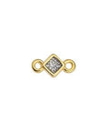 (GQL8907-GA) Alloy Motif rombus with 2 rings 6x12mm (4 PCS) (GQL8907-GA) Alloy Motif rombus with 2 rings 6x12mm (4 PCS)