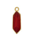 24KT.GD.PL./SOFT RED (GQP8960-GSR) (GQP8960-X) Alloy Motif hexagon conical pendant 8x23mm (2 PCS) (GQP8960-X) Alloy Motif hexagon conical pendant 8x23mm (2 PCS)