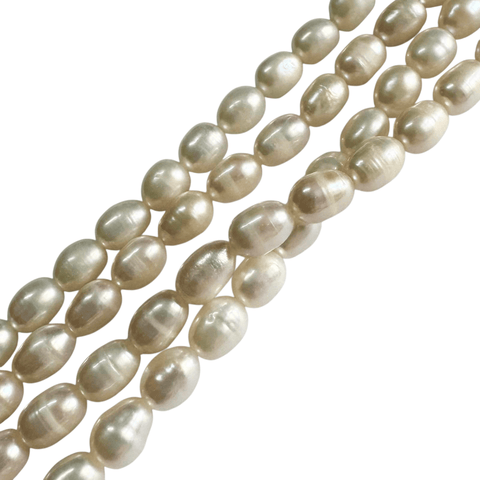 Grade A Freshwater Rice Pearls 5-6mm White – Natural Pearl Beads, 0.8mm Hole Grade A Freshwater Rice Pearls 5-6mm White – Natural Pearl Beads, 0.8mm Hole