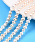 Grade AB Natural Cultured Freshwater Pearl Beads Strands, Potato, Seashell Color Grade AB Natural Cultured Freshwater Pearl Beads Strands, Potato, Seashell Color