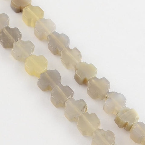 NATURAL GREY AGATE Greek Cross Semi-Precious Stone about 8mm, 4mm thick Greek Cross Semi-Precious Stone about 8mm, 4mm thick