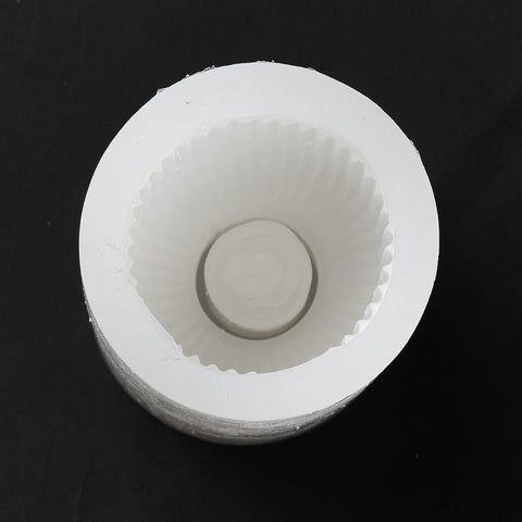 Grooved Vase Food Grade Silicone Mold for UV Resin & Epoxy Resin – 79x53mm Grooved Vase Silicone Mold for Resin Casting | BalzarCrafts