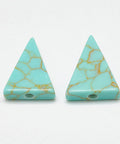 Half Drilled Synthetic Turquoise Beads, Pale Turquoise Half Drilled Synthetic Turquoise Beads, Pale Turquoise