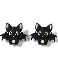 Halloween Theme Silicone Focal Beads, Bat, Black Size: about 35.5mm Halloween Theme Silicone Focal Beads, Bat, Black Size: about 35.5mm