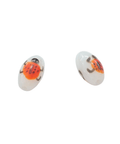 Hand Painted Oval Glass Beads with Ladybird, 15x9mm Hand Painted Oval Glass Beads with Ladybird, 15x9mm