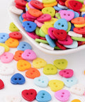 Heart Garment craft Buttons, Resin Button , Mixed Color Size: about 11mm Heart Garment craft Buttons, Resin Button , Mixed Color Size: about 11mm