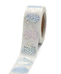 Heart Shaped Laser Stickers Roll, Valentine's Day Sticker Adhesive Label, Silver, 25x25mm Heart Shaped Laser Stickers Roll, Valentine's Day Sticker Adhesive Label, Silver, 25x25mm