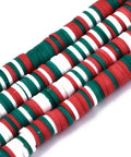RED AND GREEN THEME Heishi Clay Beads 6mm Heishi Clay Beads 6mm