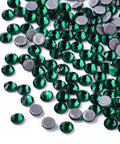 EMERALD Hotfix Rhinestone, Glass Rhinestone Flat Back Cabochons, Half Round, SS10 Hotfix Rhinestone, Glass Rhinestone Flat Back Cabochons, Half Round, SS10