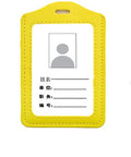 YELLOW ID Badge Holder, Waterproof Clear Window Card Holder, for School Office, Rectangle ID Badge Holder, Waterproof Clear Window Card Holder, for School Office, Rectangle