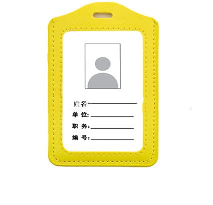 YELLOW ID Badge Holder, Waterproof Clear Window Card Holder, for School Office, Rectangle ID Badge Holder, Waterproof Clear Window Card Holder, for School Office, Rectangle