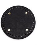 BLACK Imitation Leather Bag Bottom – Crochet & Knitting Purse Base with Iron Findings, Flat Round 15x0.9cm, Hole 5mm Imitation Leather Bag Bottom – Crochet & Knitting Purse Base with Iron Findings, Flat Round 15x0.9cm, Hole 5mm