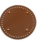 SADDLE BROWN Imitation Leather Bag Bottom – Crochet & Knitting Purse Base with Iron Findings, Flat Round 15x0.9cm, Hole 5mm Imitation Leather Bag Bottom – Crochet & Knitting Purse Base with Iron Findings, Flat Round 15x0.9cm, Hole 5mm