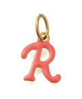 R Ion Gold Plated 304 Stainless Steel Enamel Alphabet Letter Charms Ion Gold Plated 304 Stainless Steel Enamel Alphabet Letter Charms