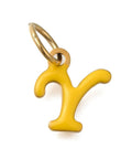 Y Ion Gold Plated 304 Stainless Steel Enamel Alphabet Letter Charms Ion Gold Plated 304 Stainless Steel Enamel Alphabet Letter Charms