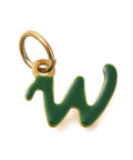 W Ion Gold Plated 304 Stainless Steel Enamel Alphabet Letter Charms Ion Gold Plated 304 Stainless Steel Enamel Alphabet Letter Charms