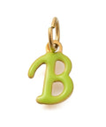 B Ion Gold Plated 304 Stainless Steel Enamel Alphabet Letter Charms Ion Gold Plated 304 Stainless Steel Enamel Alphabet Letter Charms